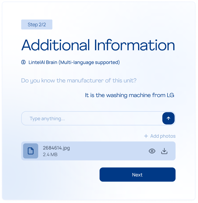 LintelAI additional information form